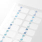 Midori Chiratto Index Label - Small Numbers (Blue)
