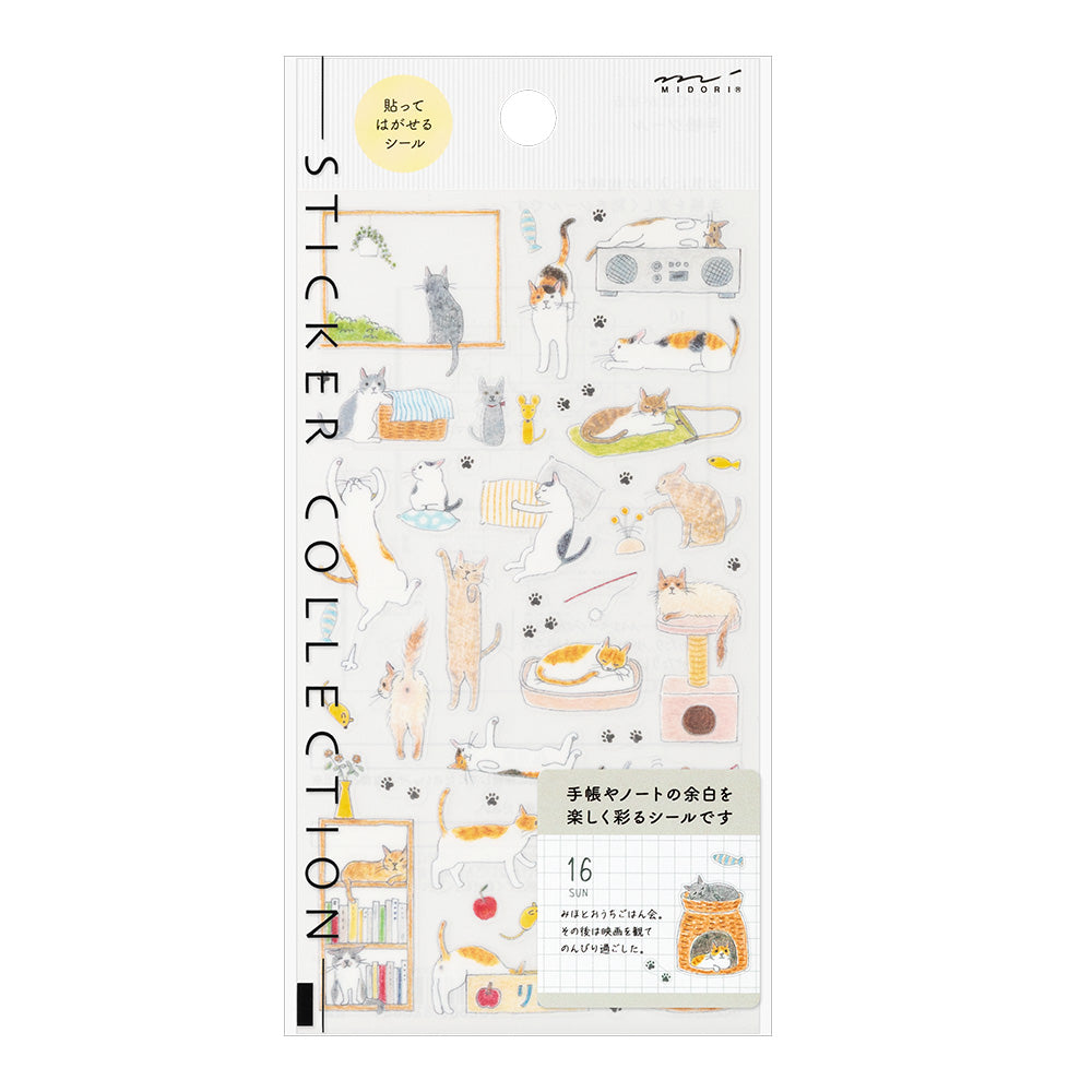 Midori Stickers - M Cat