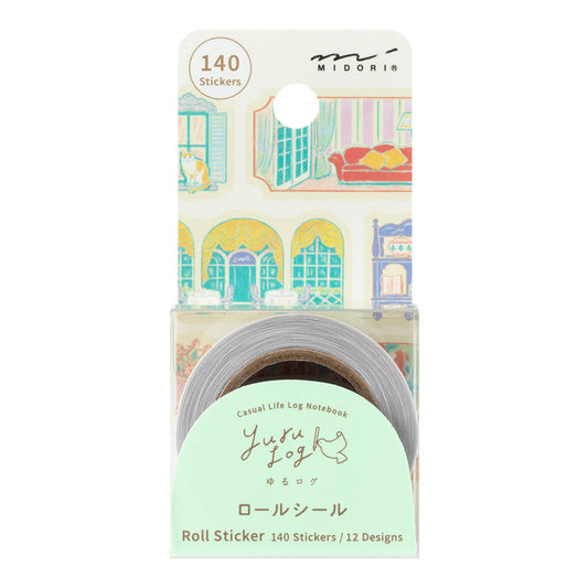 Midori Yuru Log Roll Stickers - Window Views