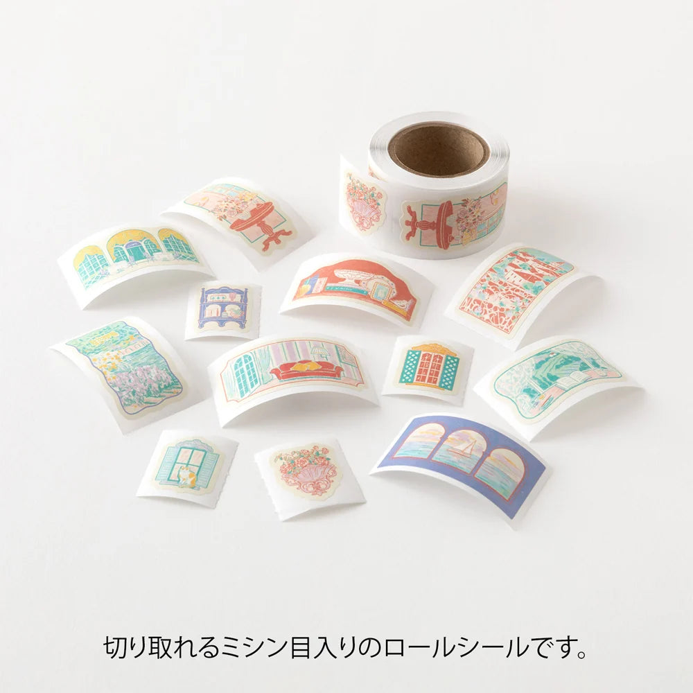 Midori Yuru Log Roll Stickers - Window Views