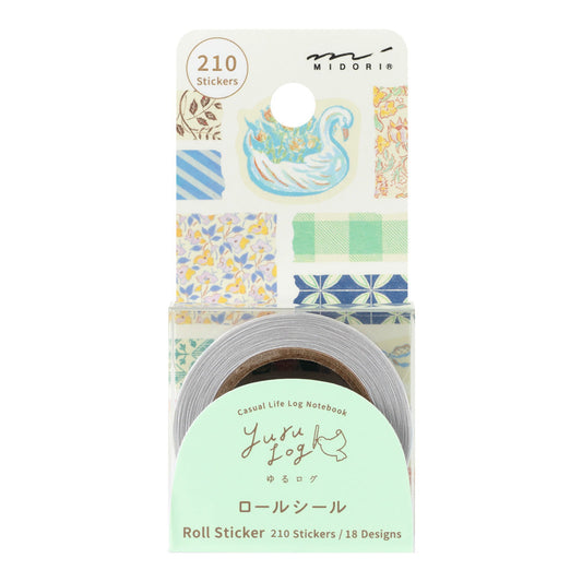 Midori Yuru Log Roll Stickers - Antique