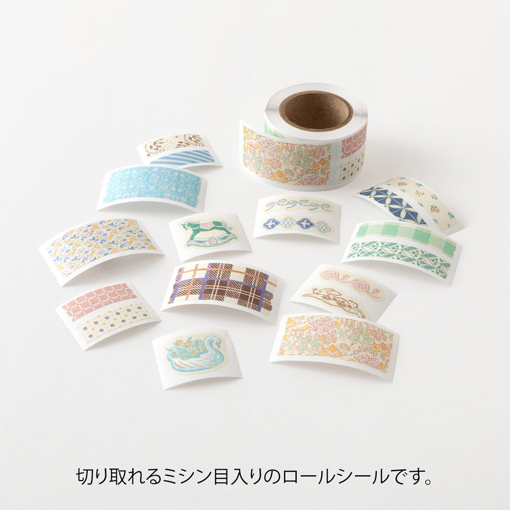 Midori Yuru Log Roll Stickers - Antique