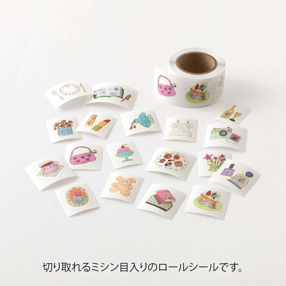 Midori Yuru Log Roll Stickers - Motifs