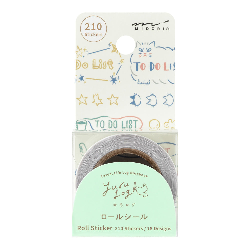 Midori Yuru Log Roll Stickers - List