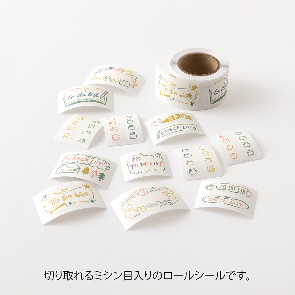 Midori Yuru Log Roll Stickers - List