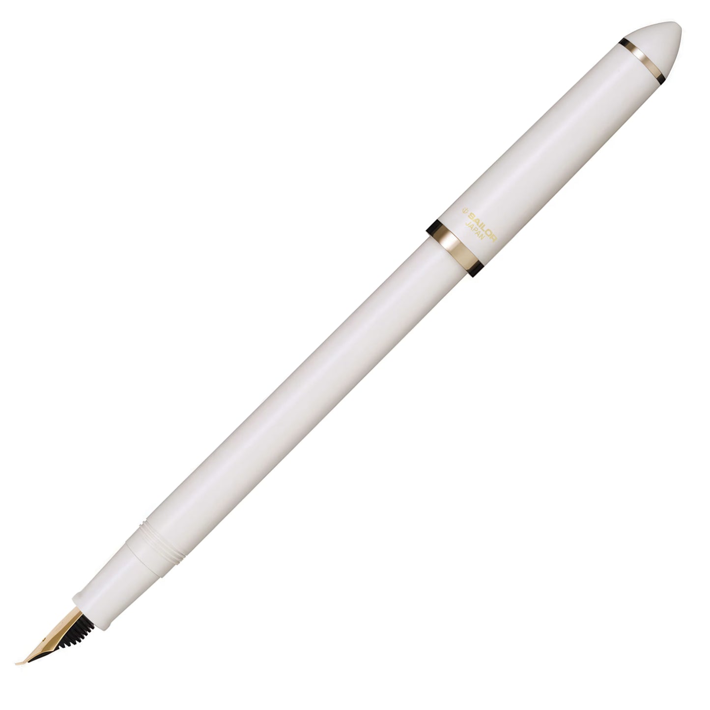 Sailor Fude de Mannen 40° Angle Nib Fountain Pen - Pearl White