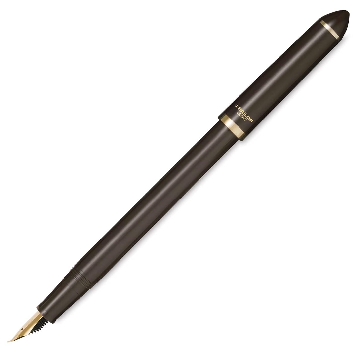 Sailor Fude de Mannen 40° Angle Nib Fountain Pen - Pearl Brown