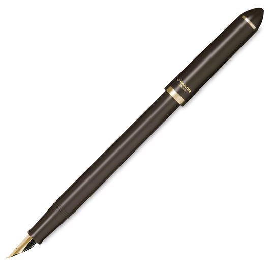 Sailor Fude de Mannen 40° Angle Nib Fountain Pen - Pearl Brown