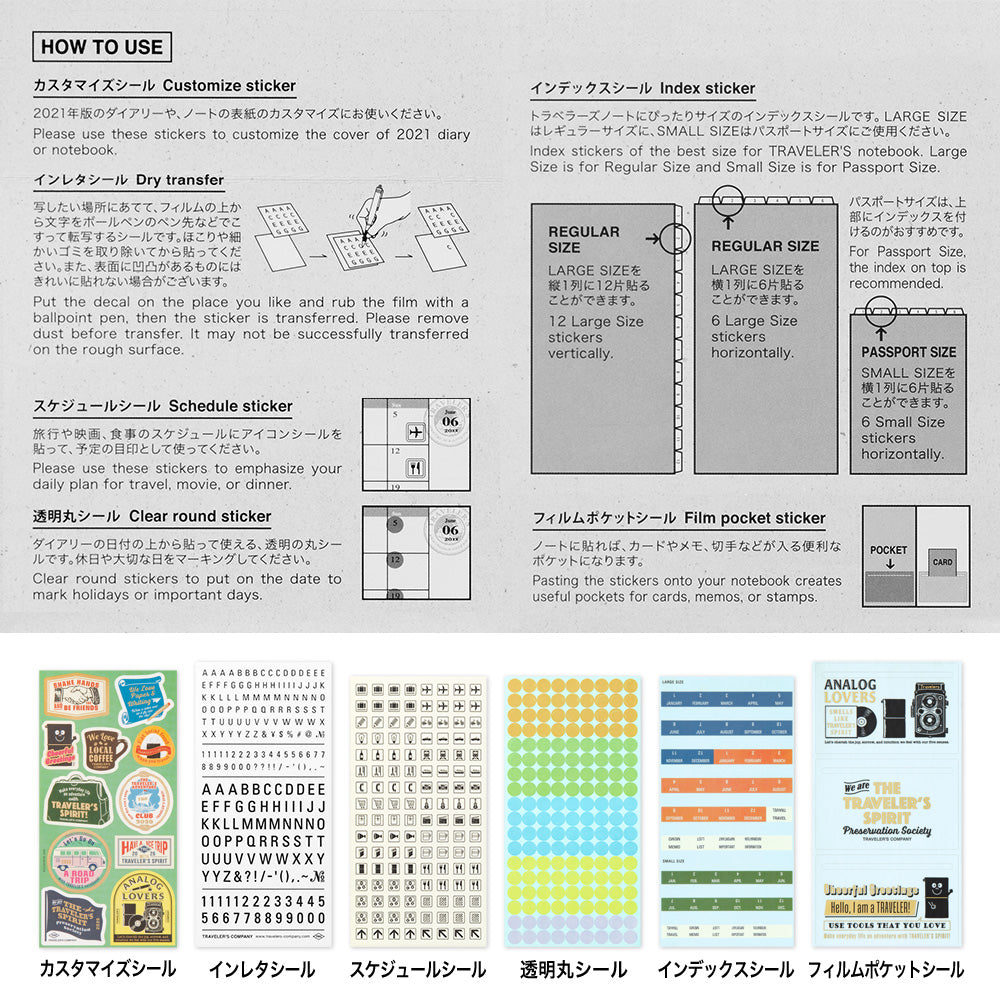 TRAVELER'S 2026 Customized Sticker Set