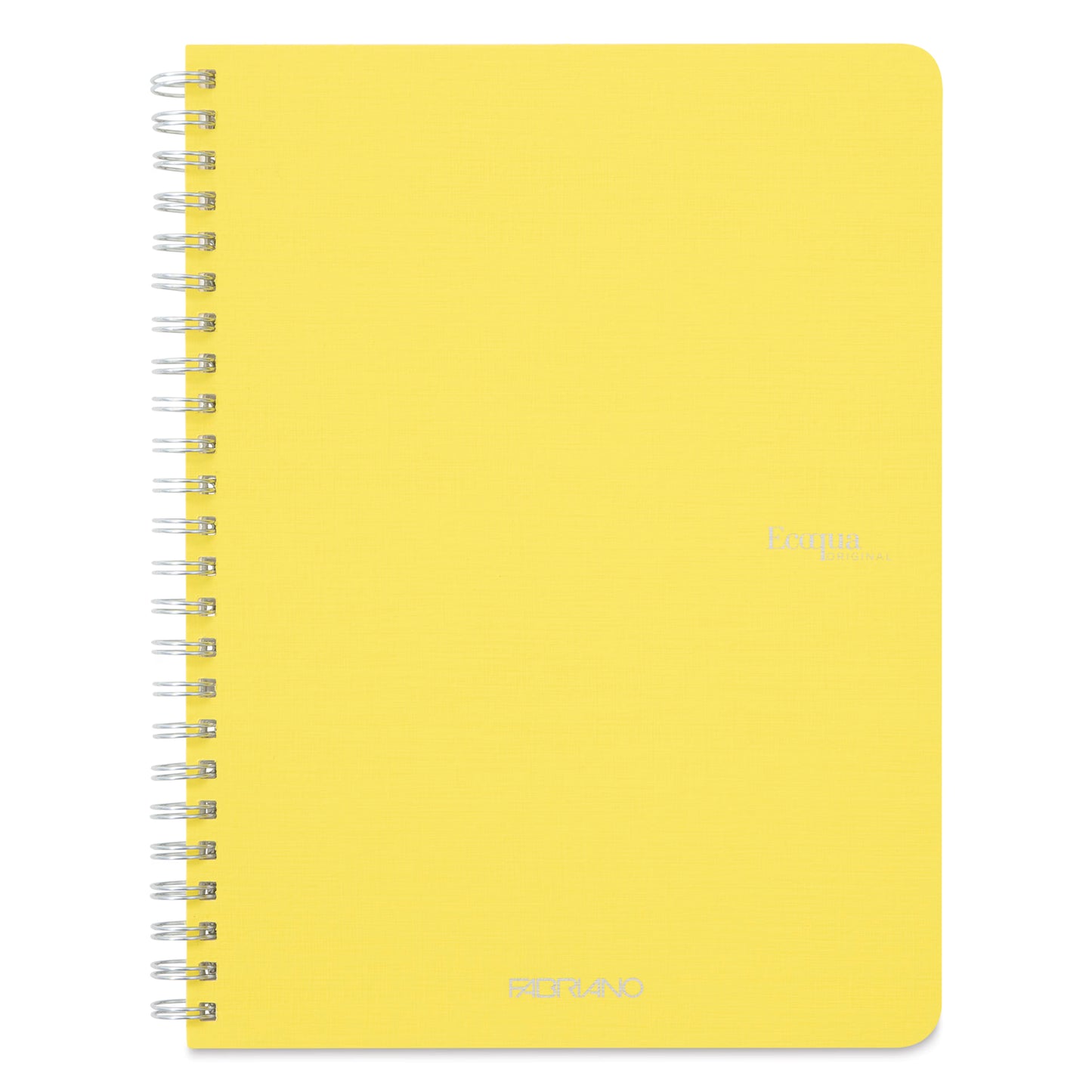 Fabriano EcoQua A5 Side-Spiral Ruled Notebook - Yellow