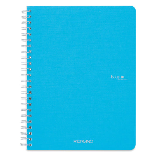 Fabriano EcoQua A5 Side-Spiral Blank Notebook - Turqouise