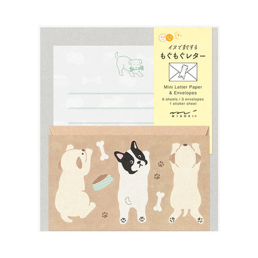 Midori Mini Letter Set with Stickers - Hungry Dog