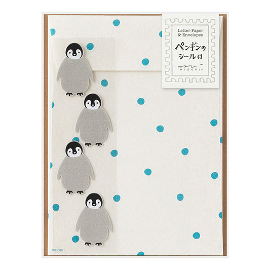 Midori Animal Letter Set - Penguin