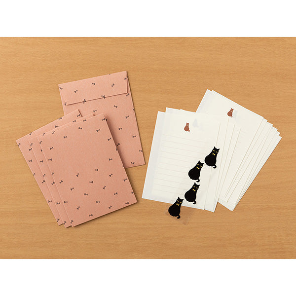 Midori Animal Letter Set - Black Cat