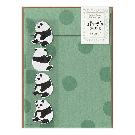 Midori Animal Letter Set - Panda