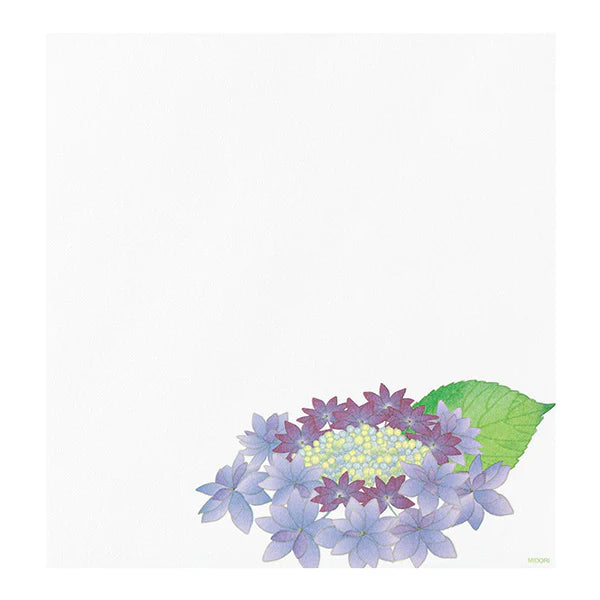 Midori Four Designs Letterpad - Hydrangea