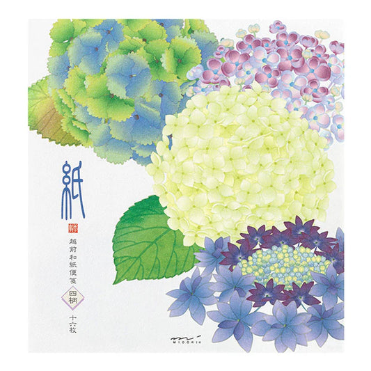 Midori Four Designs Letterpad - Hydrangea