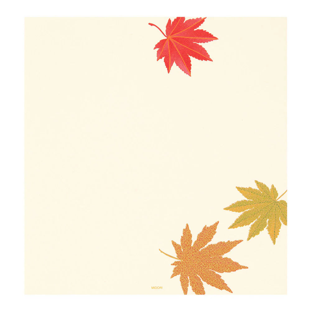 Midori Letterpad - Fallen Leaves (Silk Printing)