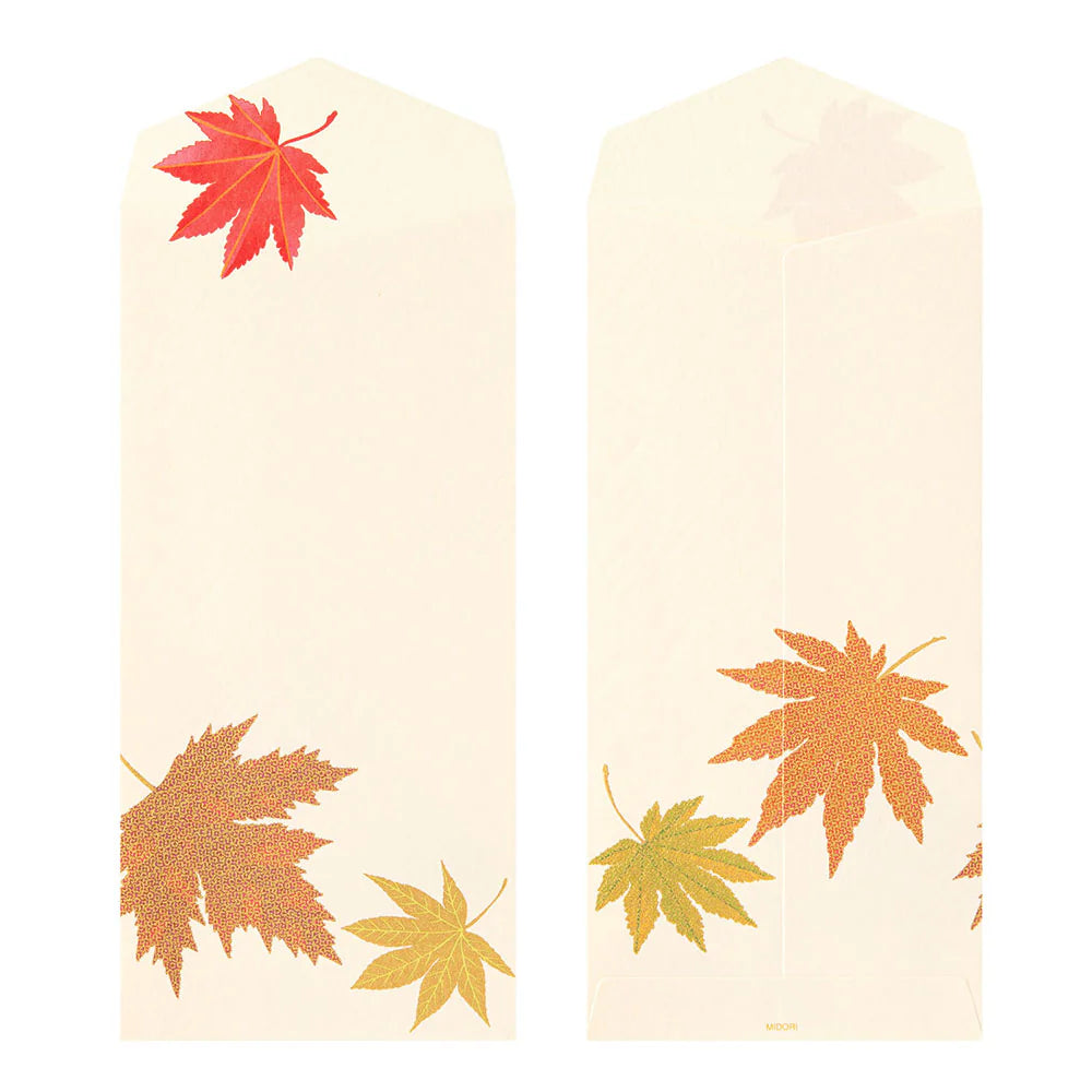 Midori Envelope - Fallen Leaves (Silk Printing)
