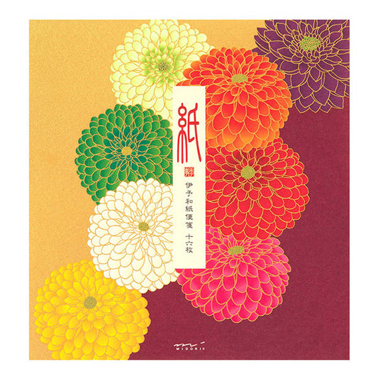 Midori Letterpad - Pompon Chrysanthemum (Silk Printing)