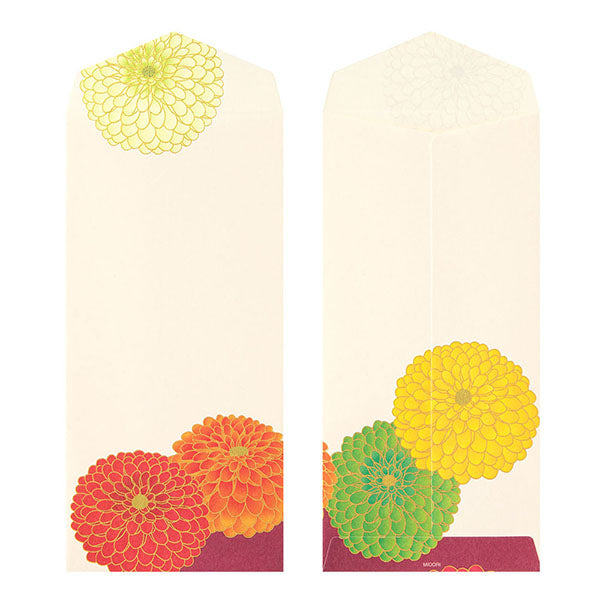 Midori Envelope - Pompon Chrysanthemum (Silk Printing)