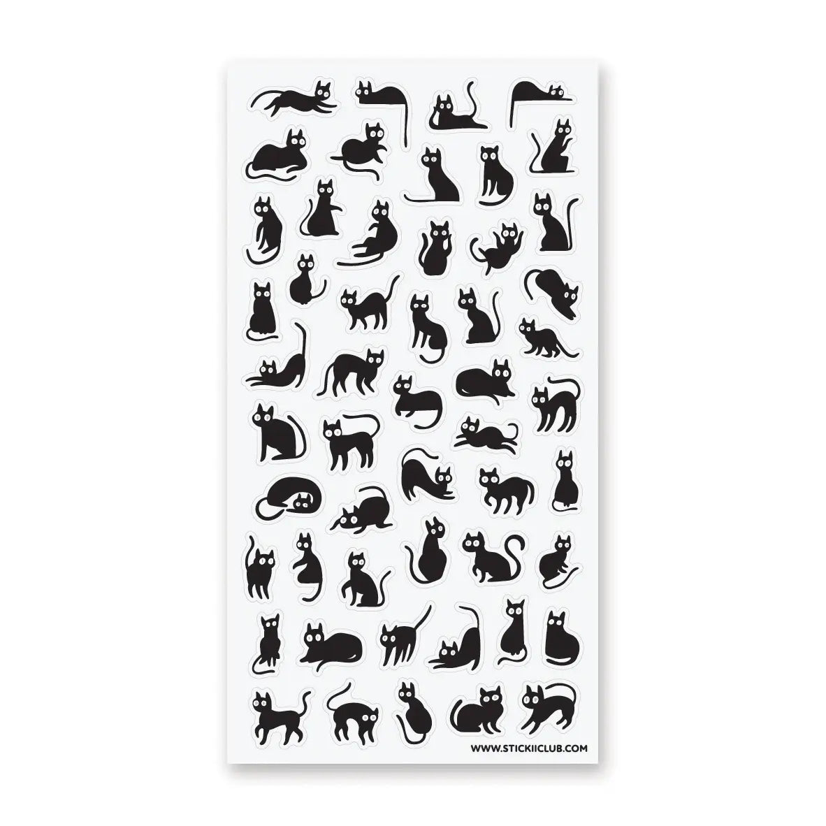 Faire Stickii Sticker Sheet - Mini Black Cats