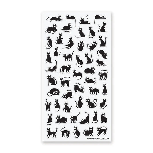 Faire Stickii Sticker Sheet - Mini Black Cats