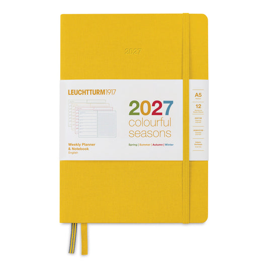Leuchtturm1917 2027 A5 Medium Weekly Planner & Dotted Notebook - Colorful Seasons: Summer
