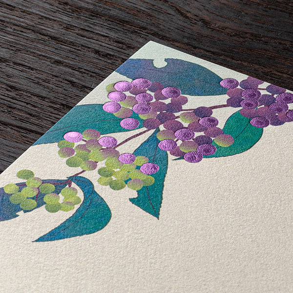 Midori Four Designs Notepad - Japanese Beauty Berry (Foil Stamping)