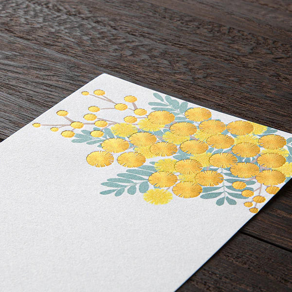 Midori Message Letterpad - Mimosa (Foil Stampling)