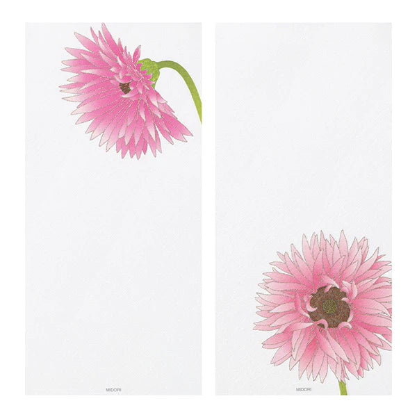 Midori Message Letterpad - Gerbera (Silk Printing)