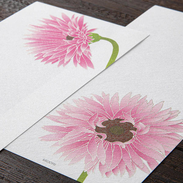 Midori Message Letterpad - Gerbera (Silk Printing)