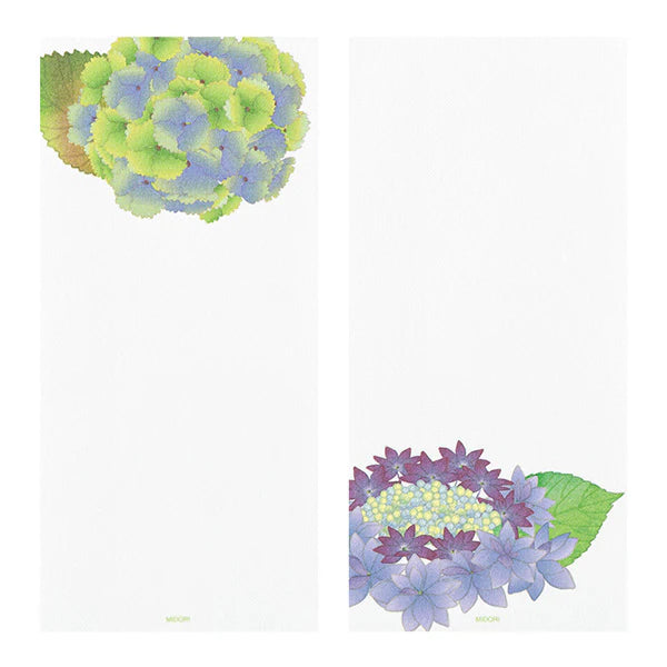 Midori Four Designs Message Letterpad - Hydrangea