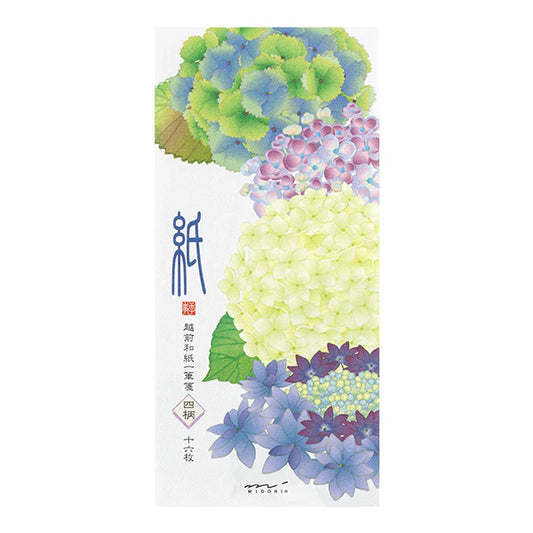 Midori Four Designs Message Letterpad - Hydrangea