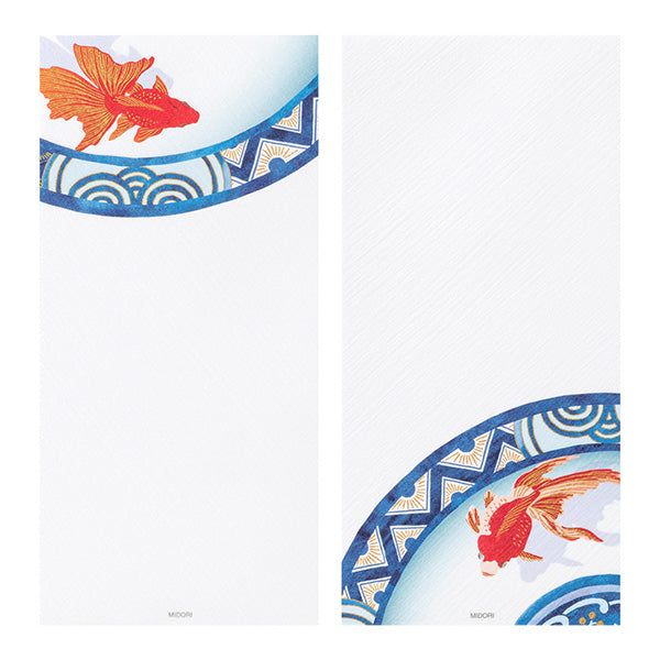 Midori Message Letterpad - Goldfish S2 (Silk Printing)