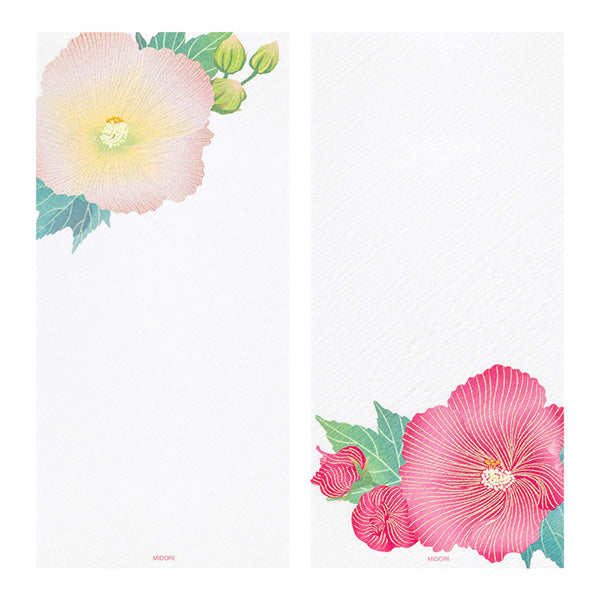 Midori Message Letterpad - Confederate Rose (Silk Printing)