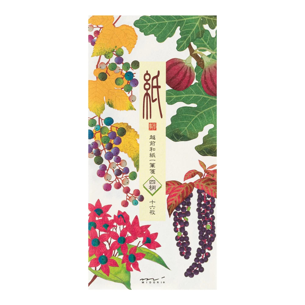 Midori Message Letterpad - Autumn Fruits (Four Designs)