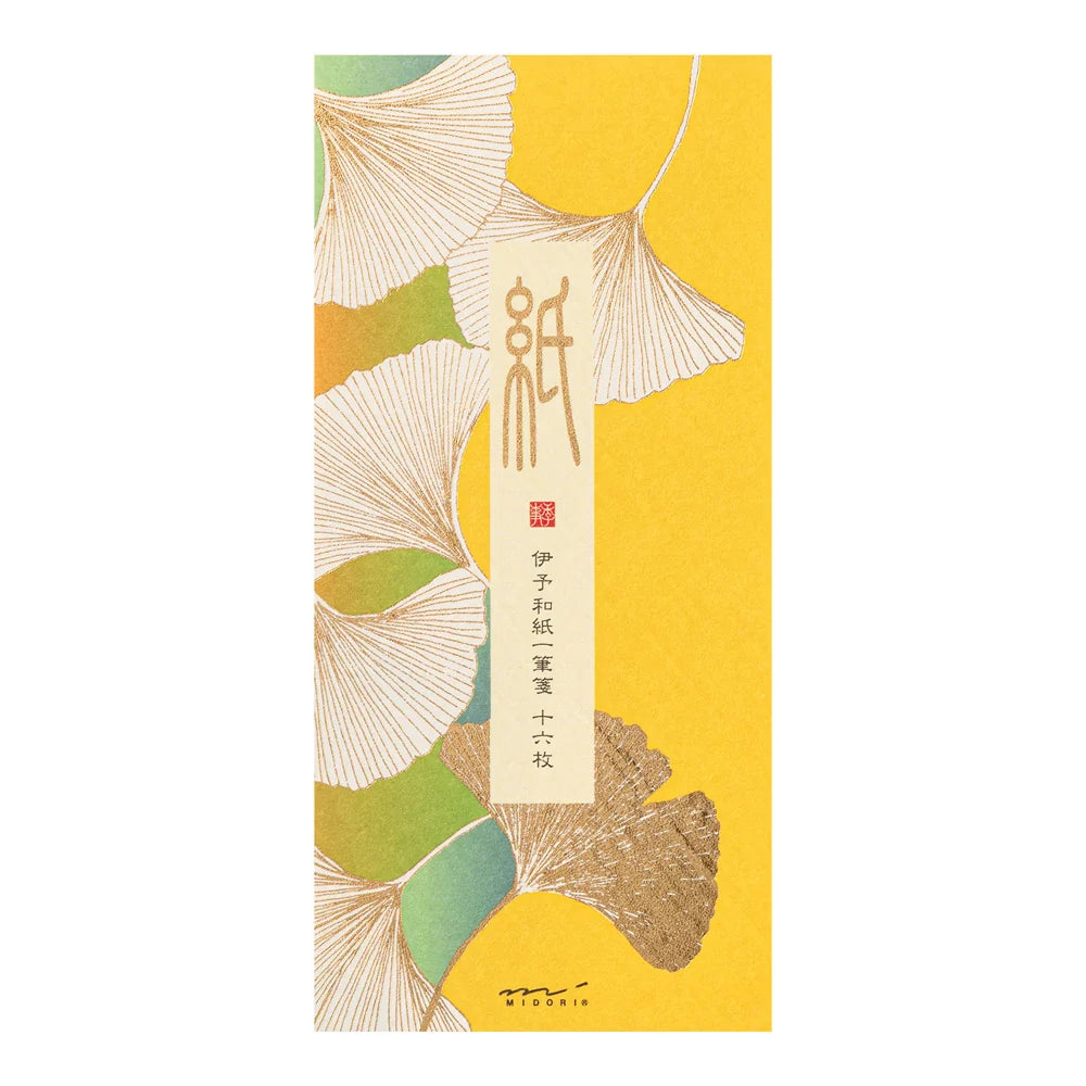 Midori Message Letterpad - Dancing Ginkgo (Foil Stamping)