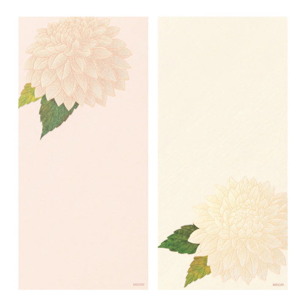 Midori Message Letterpad - Dahlia (Silk Printing)