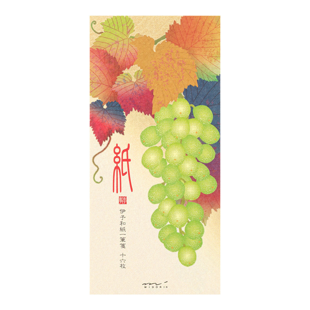 Midori Message Letterpad - Grapes (Silk Printing)