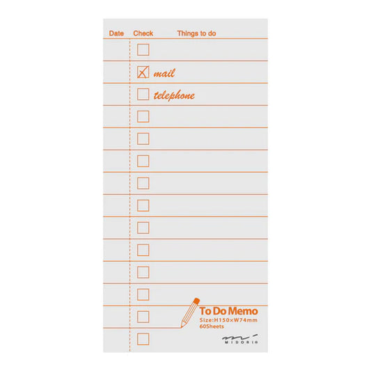 Midori To Do Memo Pad - Gray