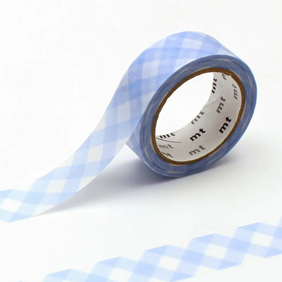 MT Masking Tape - Tape Single - Checkered Pastel Ultramarine (15mm)