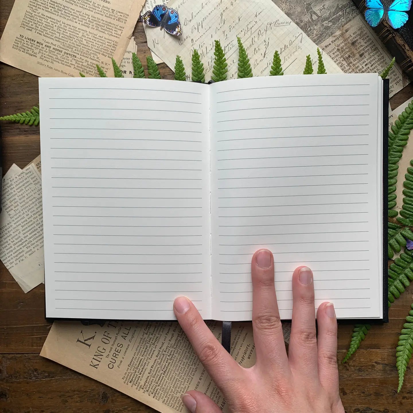 The Creeping Moon B6 Lined Notebook - The Grimoire - Silver