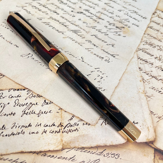 Pre-Owned Visconti Opera Master Firestorm Fountain Pen 18K F