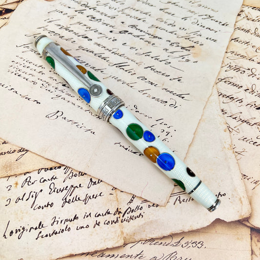 Pre-Owned David Oscarson Pierrot and Pierrette Fountain Pen