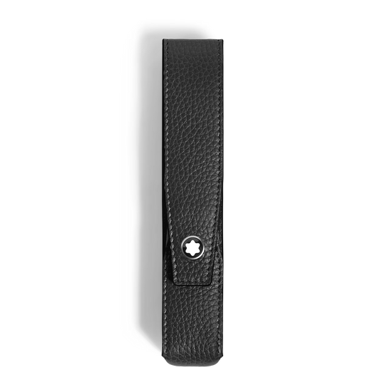 Montblanc Grain Leather Envelope 1-Pen Pouch - Black