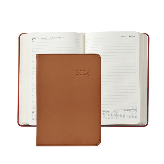 Graphic Image 2024 Daily Journal - British Tan Traditional Leather