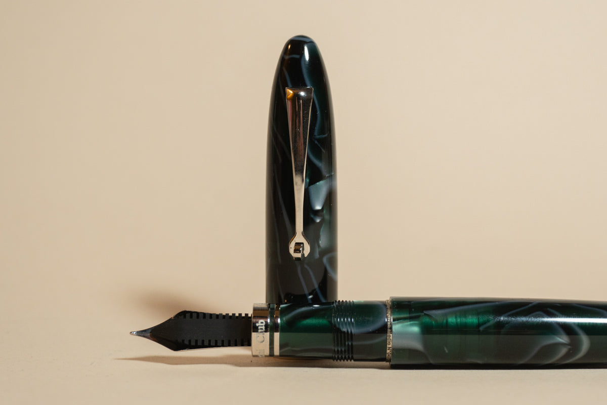 Pre-Owned Armando Simoni Club Ogiva Medio Green Lagoon Fountain Pen