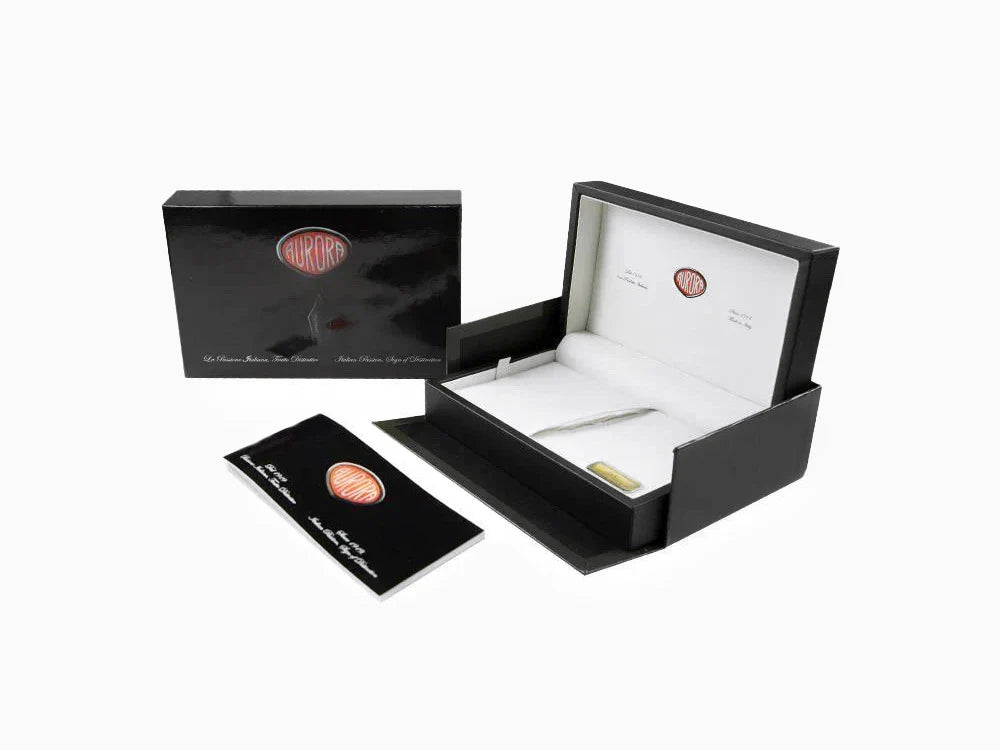Aurora Optima Auroloide Fountain Pen - Orange - Gold Trim