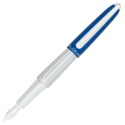 Diplomat Aero Fountain Pen - Blue/Silver